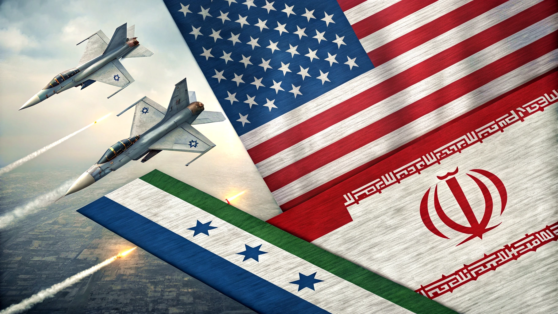 us-iran-and-israel-flags