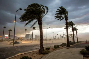 Las Vegas Windstorm Snaps 50 Poles, Leaves Drivers Trapped