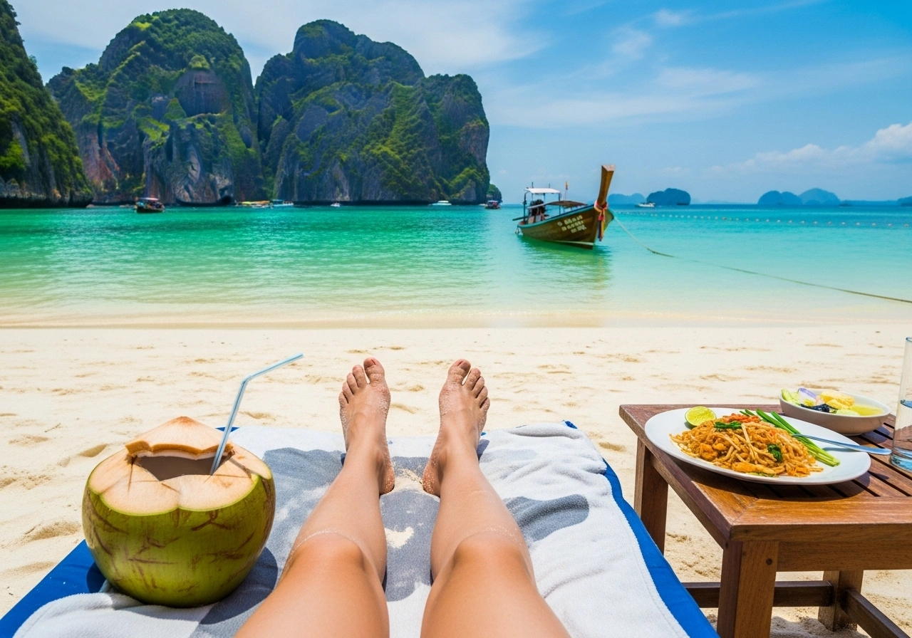 beach-lounger-on-Koh-Phi-Phi