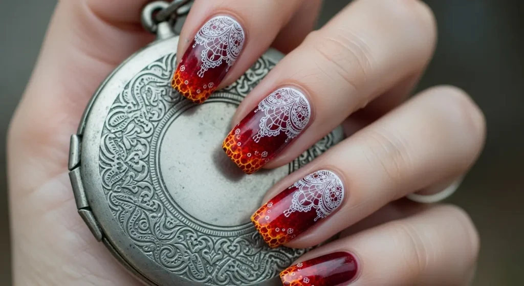 christmas-nail-design-2025-Victorian-Lace-and-Lava