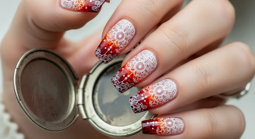 christmas-nail-design-2025-Victorian-Lace-and-Lava
